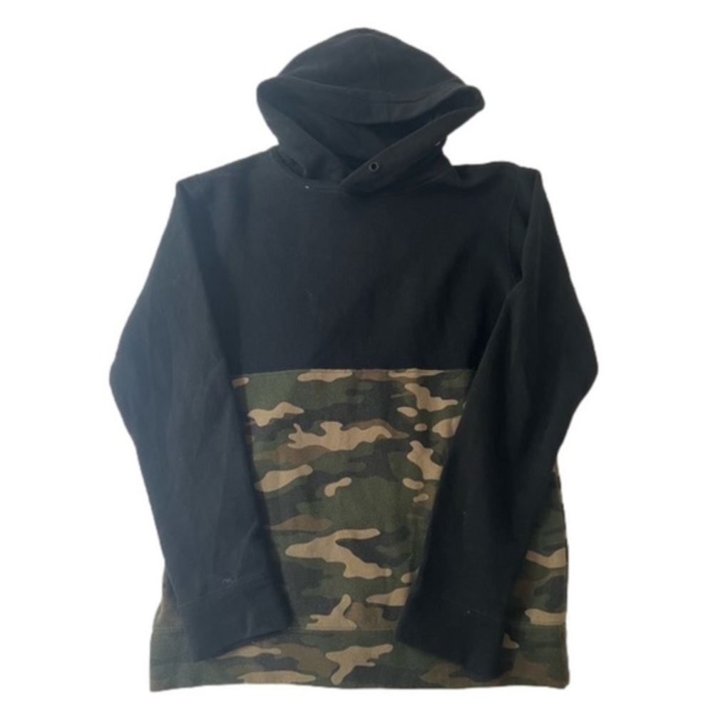 Amnesia black camo young man teen size small hoodie sweatshirt